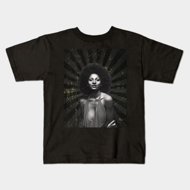 Pam Grier Kids T-Shirt by KoplakStories